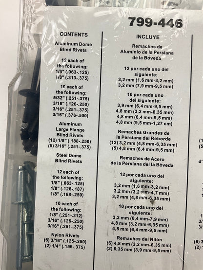 Dorman 799-446 Rivet Assortment Value Pack- 16 Sku S- 155 Pieces