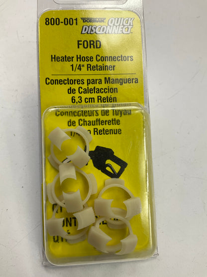 Dorman 800-001 Ford Quick Disconnect Heater Hose Connector Clips 1/4'' Retainers
