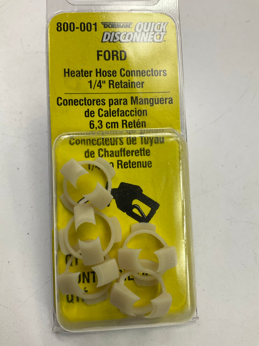 Dorman 800-001 Ford Quick Disconnect Heater Hose Connector Clips 1/4'' Retainers