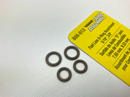 Dorman 800-013 Fuel Line O-Ring Seal Ring Assortment, (2) 5/16'' & (2) 3/8''