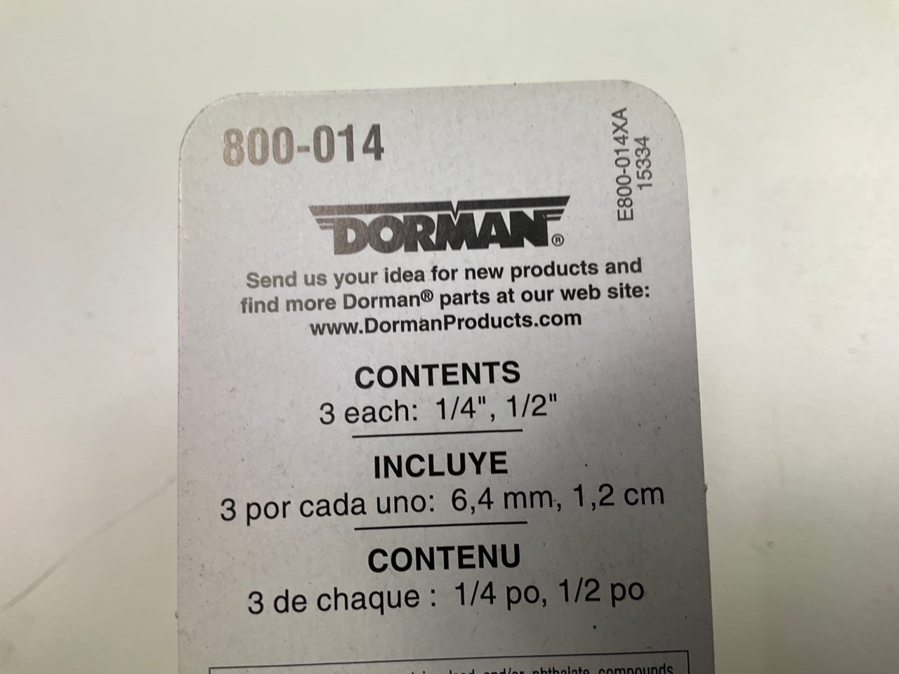 Dorman 800-014 Ford Fuel Line Retainer Clips: 1/4'' & 1/2'', 6 Pcs Total