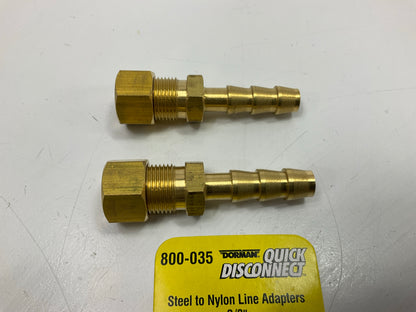 Dorman 800-035 Steel To Nylon 3/8'' Fuel Line Adapters - Pack Of 2