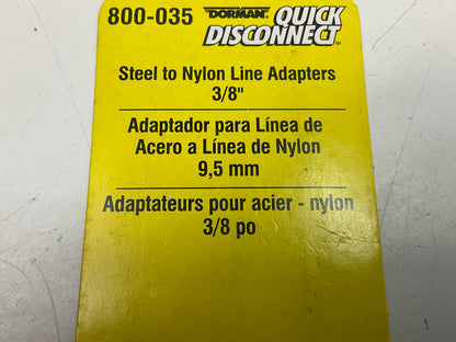 Dorman 800-035 Steel To Nylon 3/8'' Fuel Line Adapters - Pack Of 2