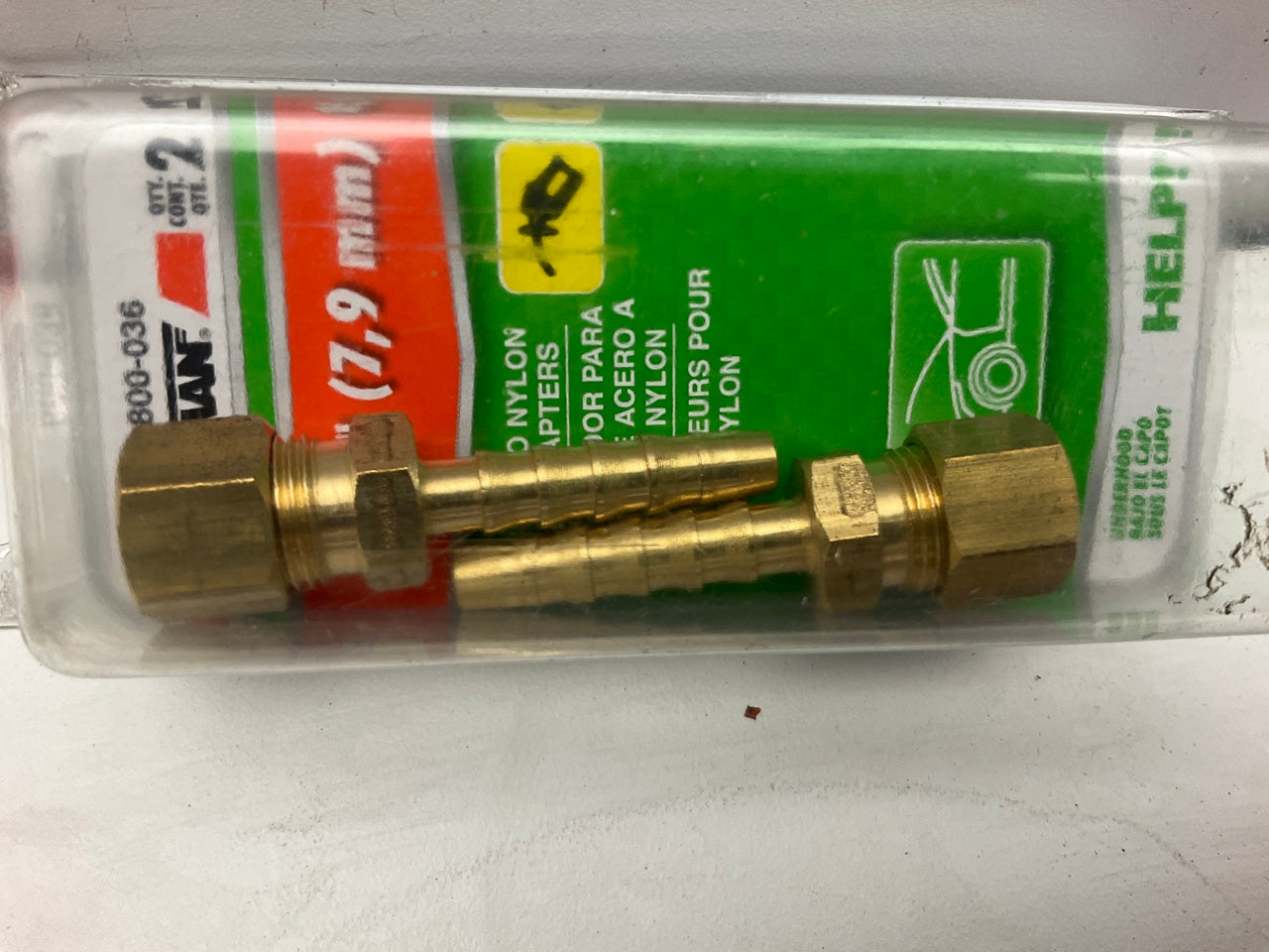 Dorman 800-036 Fuel Line Adapter - 5/16 In. Steel To 5/16 In. (8mm) - Pack Of 2