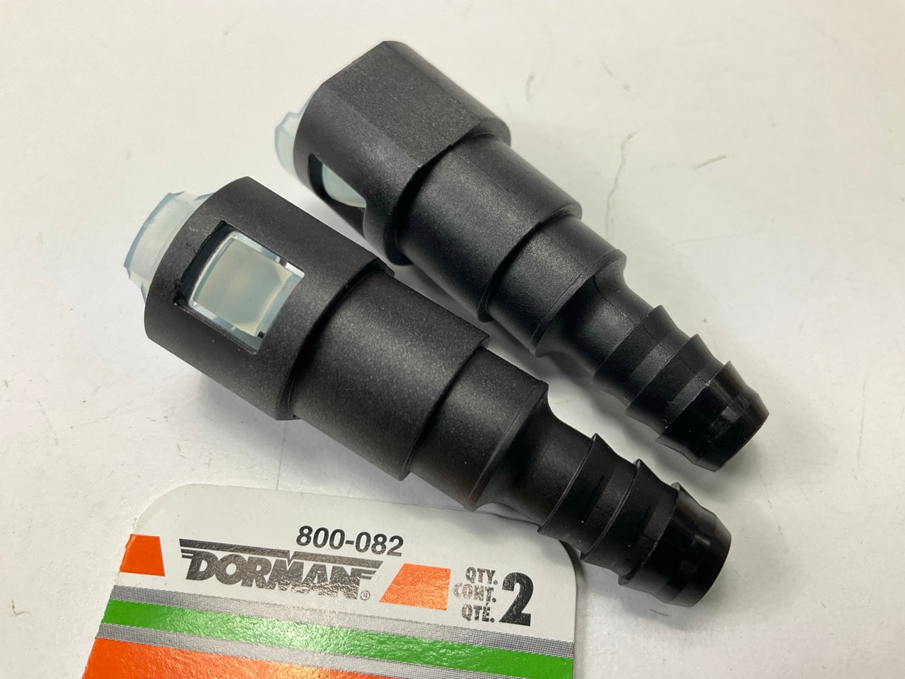 (2) Dorman 800-082 Fuel Line Quick Connector Adapter 3/8'' Steel To 3/8'' Nylon