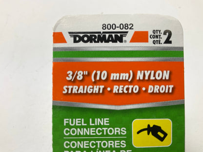 (2) Dorman 800-082 Fuel Line Quick Connector Adapter 3/8'' Steel To 3/8'' Nylon