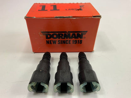(3) Dorman 800-082 3/8'' Fuel Line Fittings 3/8'' Steel X 3/8'' Nylon Quick Connect