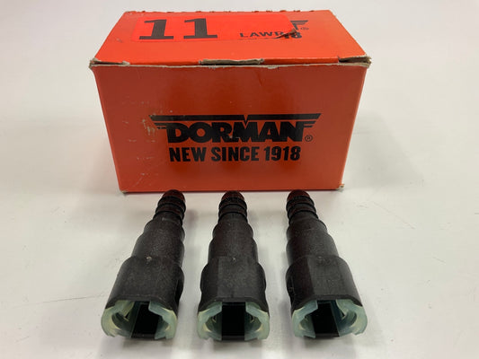 (3) Dorman 800-082 3/8'' Fuel Line Fittings 3/8'' Steel X 3/8'' Nylon Quick Connect