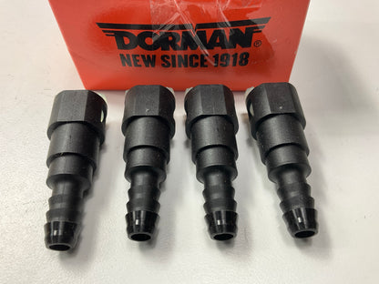 (4) Dorman 800-082 3/8'' Fuel Line Fittings 3/8'' Steel X 3/8'' Nylon Quick Connect