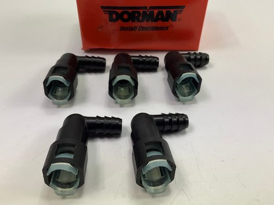 (5) Dorman 800-086 3/8'' To 3/8'' 90 Degree Fuel Line Quick Connector