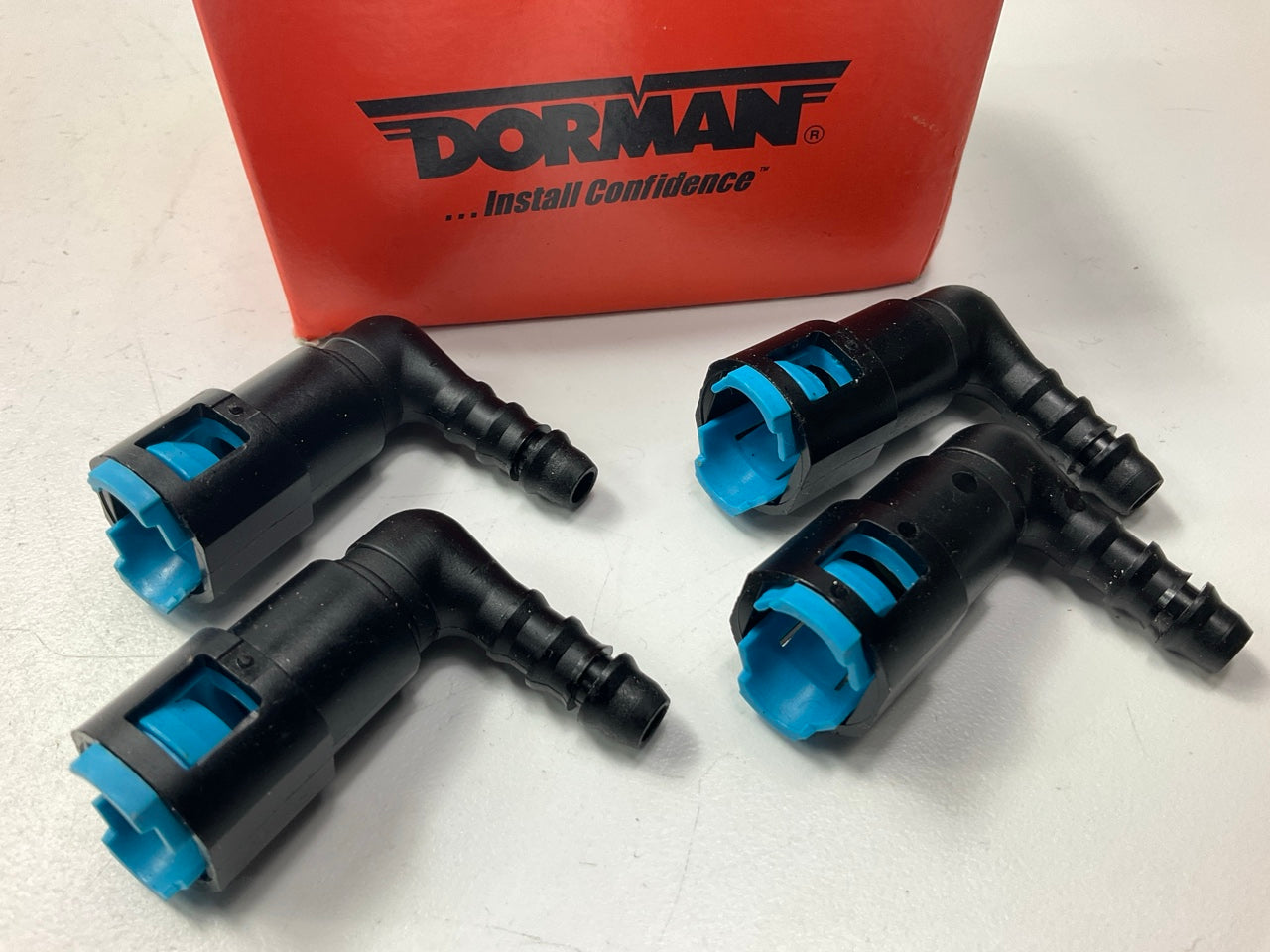 (4) Dorman 800-091 3/8'' To 5/16'' 90 Degree Fuel Line Quick Connect Fitting