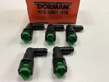 (5) Dorman 800-092 Fuel Line Quick Connector, 5/16'' To 3/8'' 90 Degree