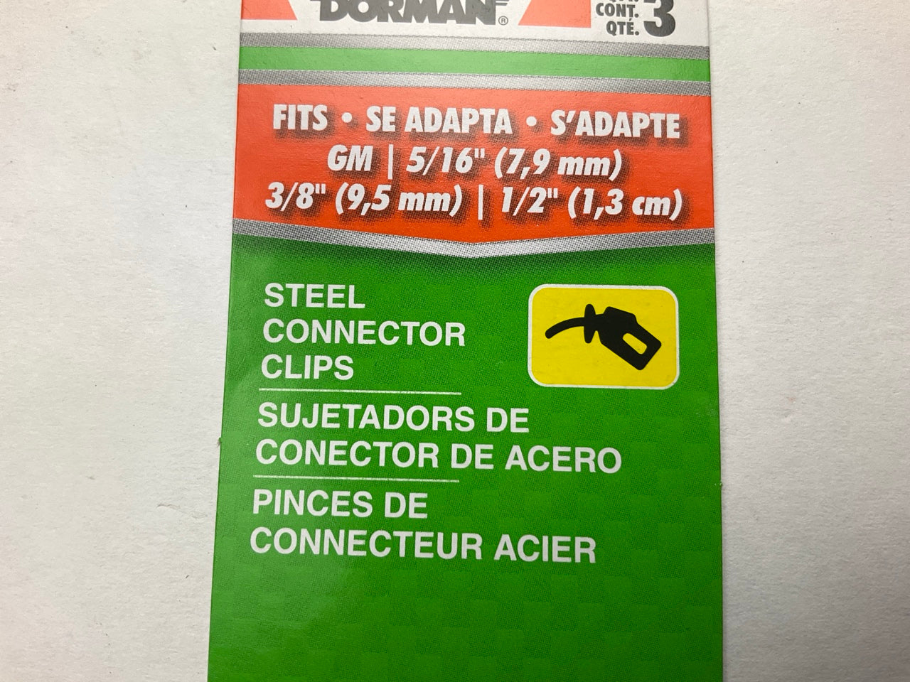 Dorman 800-093 Fuel Line Retaining Clips, 1 Each - 5/16 In, 3/8 In. And 1/2 In.