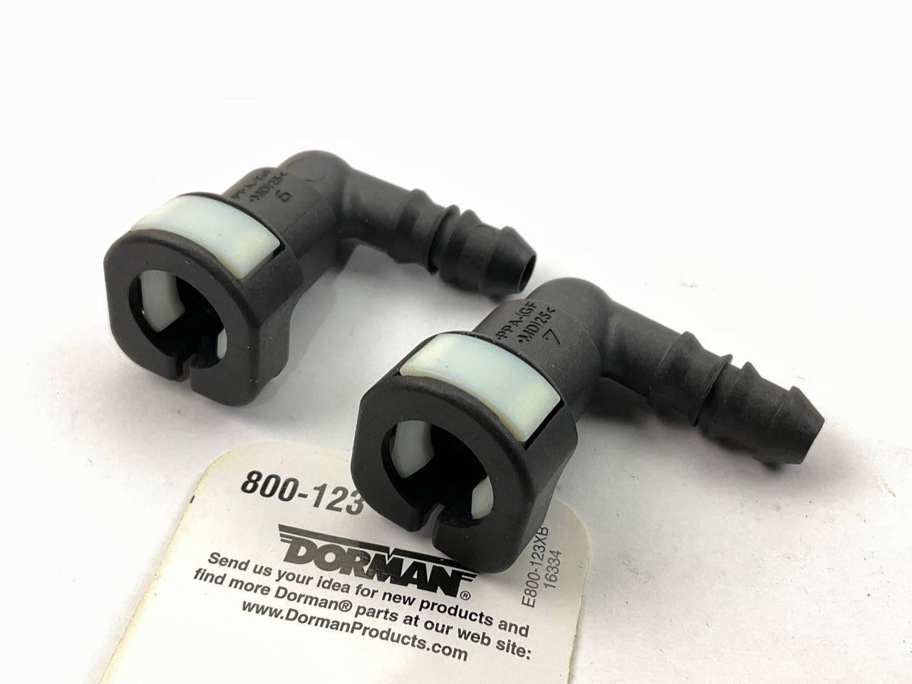 Dorman Fuel Line Retaining Clips 5/16'' Steel To 5/16'' Nylon 90 Degree Connectors
