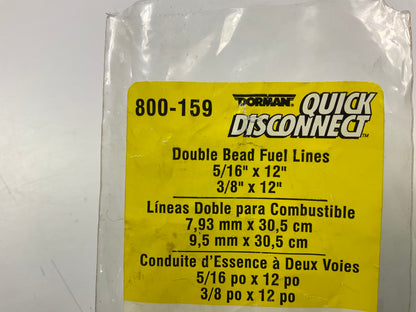 Dorman 800-159 Double Bead 5/16'' & 3/8'' Steel Fuel Repair Lines, 12'' Long
