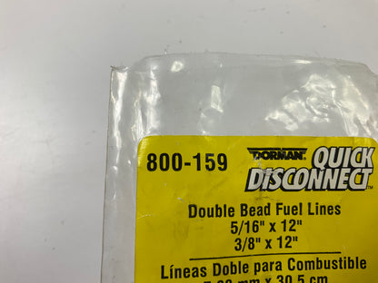 Dorman 800-159 Double Bead 5/16'' & 3/8'' Steel Fuel Repair Lines, 12'' Long