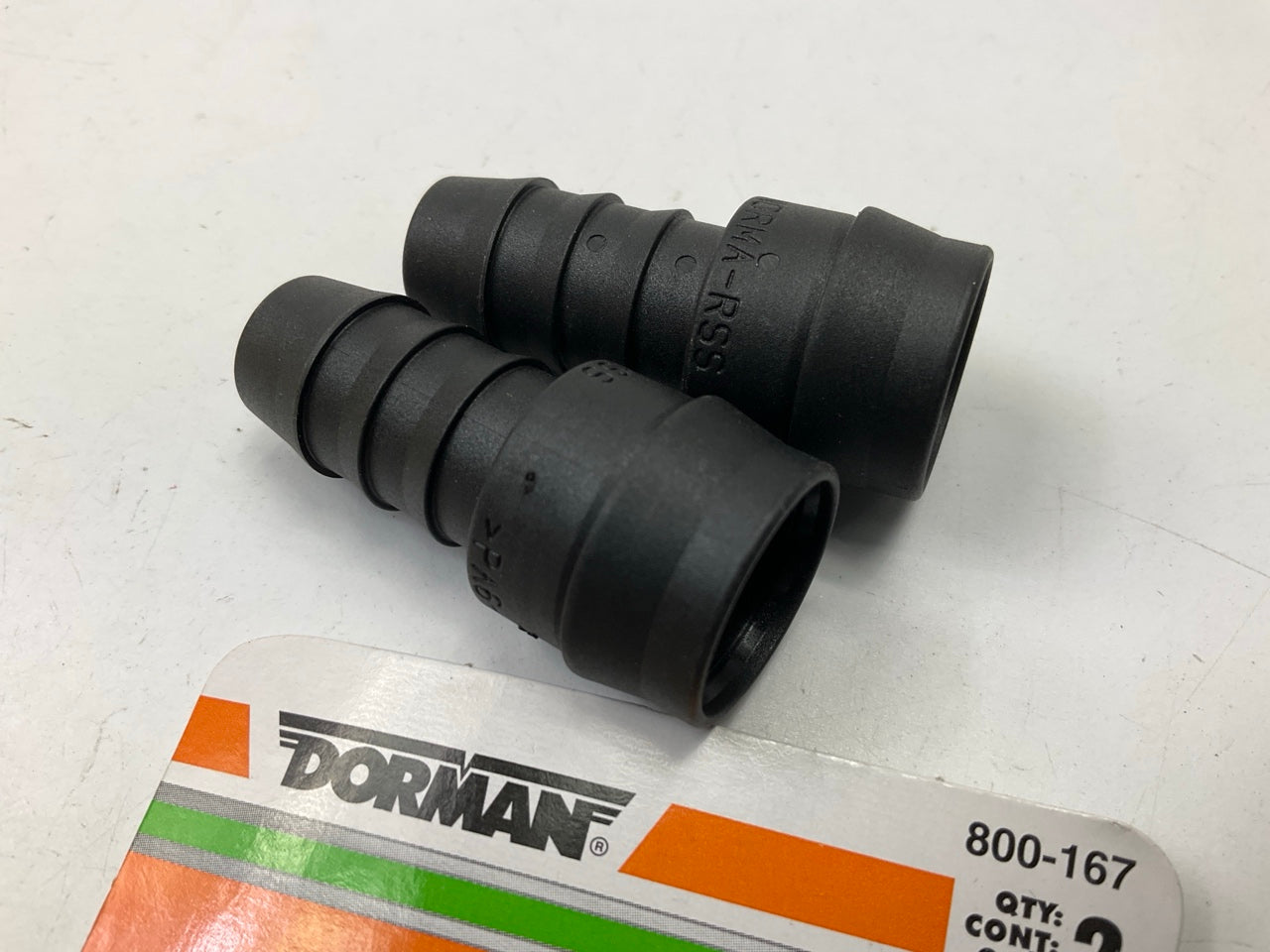 (2) Dorman 800-167 Crankcase Ventilation Hose Connectors, Straight To 12mm Barb