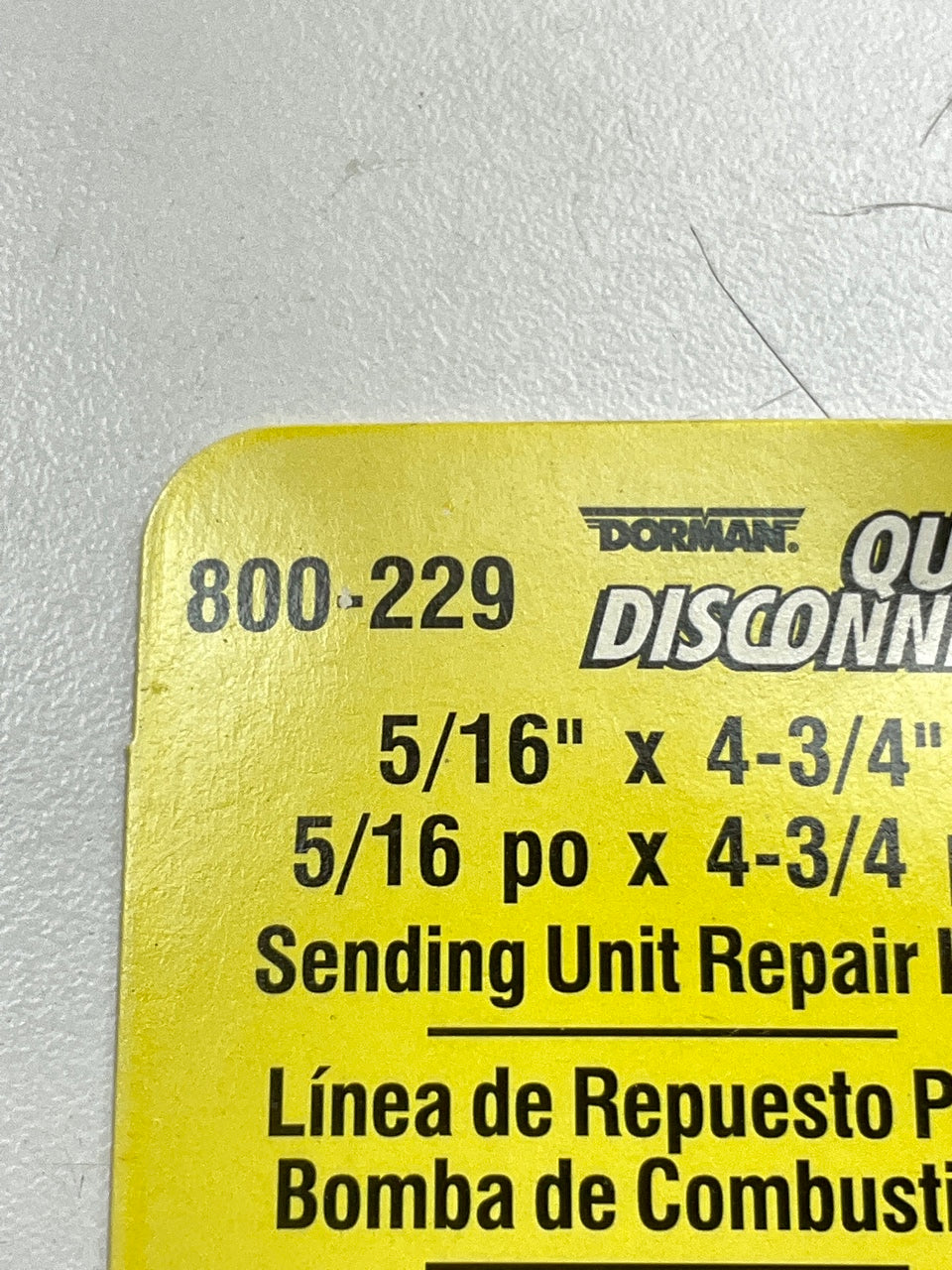 Dorman 800-229 Fuel Sending Unit Repair Line, 90 Degree 5/16'' X 4-3/4''