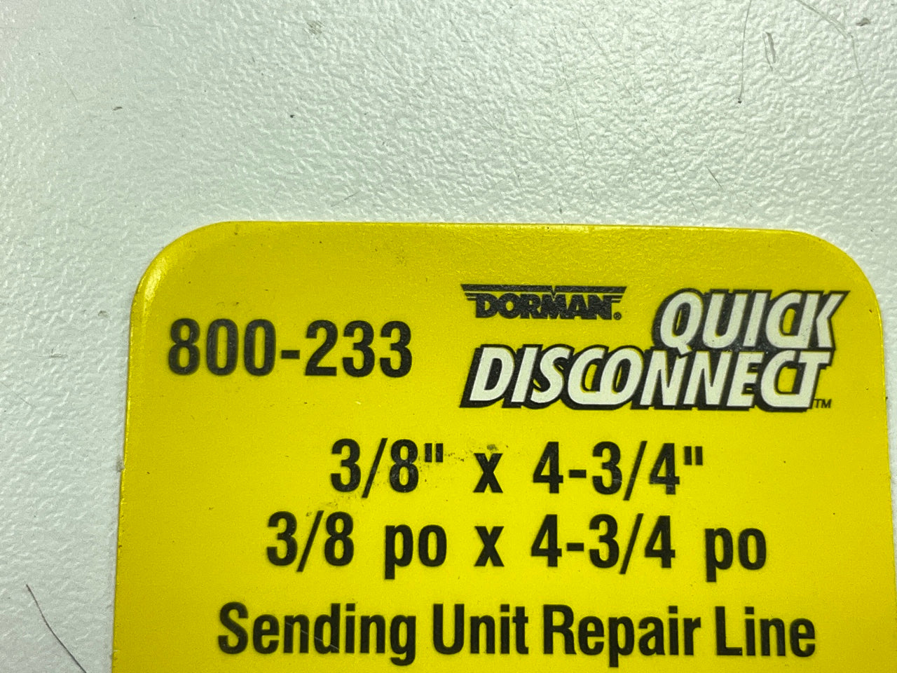 Dorman 800-233 Fuel Sending Unit Repair Line, 90 Degree 3/8'' X 4-3/4''