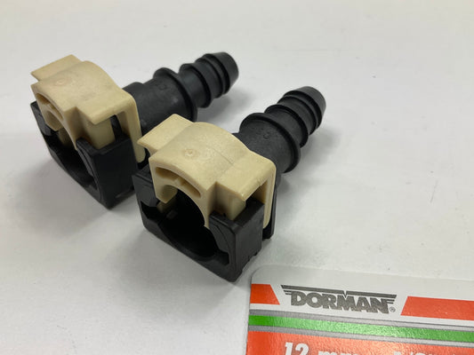 Dorman 800-435 12 Mm Nylon Fuel Vapor Connector, Straight To 1/2'' Barbed, Pair