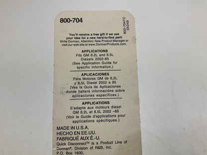 Dorman 800-704 Oil Cooler Line Connector
