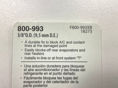 Dorman 800-993 Aluminum Line Block Off For 3/8 A/C Line