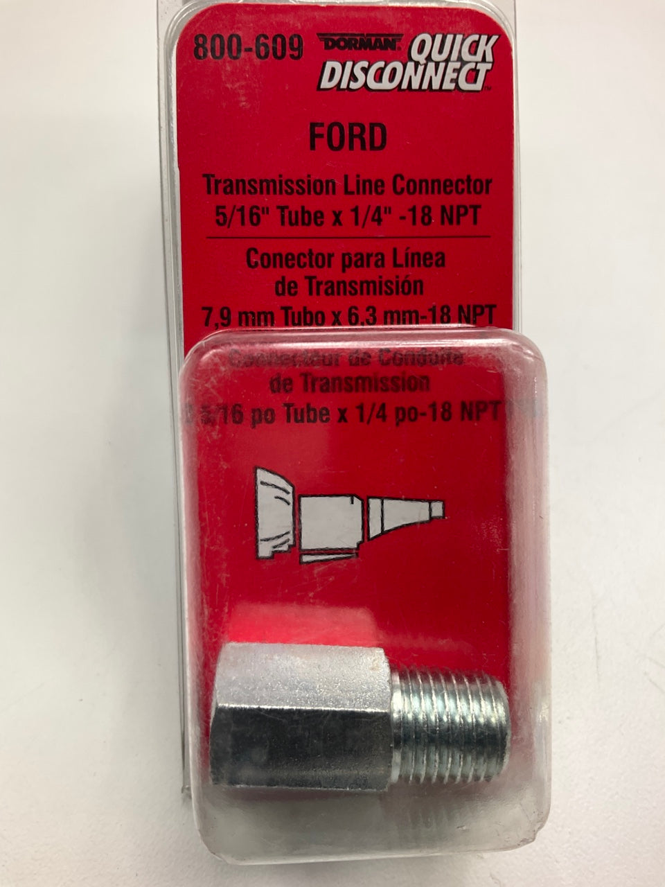 Dorman 800609 Transmission Line Connector - 5/16'' Tube X 1/4''-18 NPT