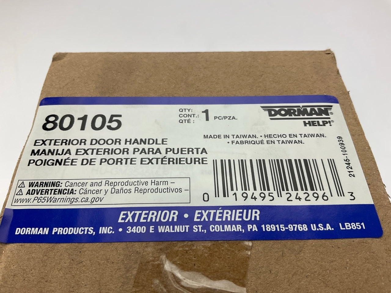 Dorman 80105 Rear Left Exterior Outside Door Handle
