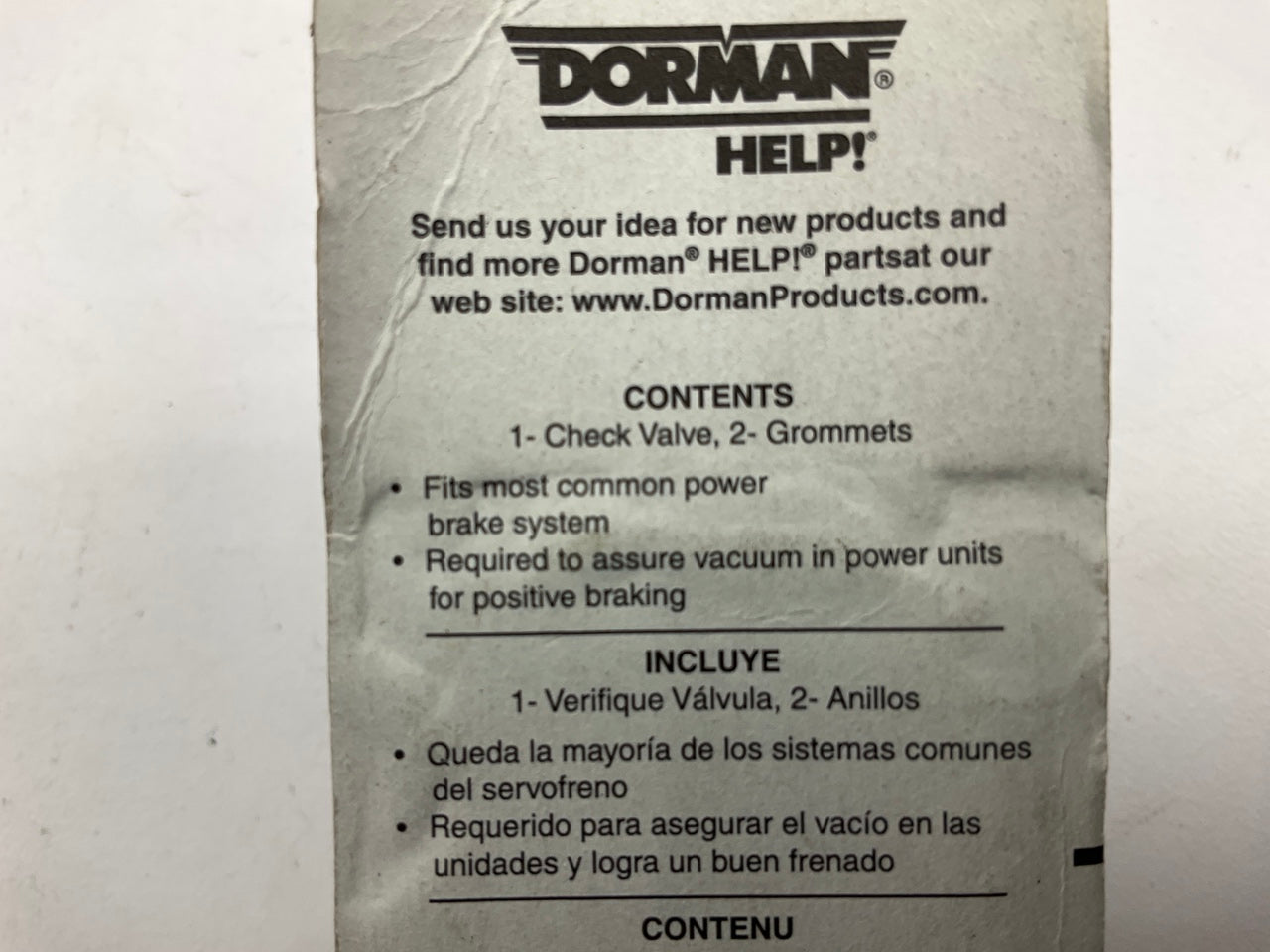 Dorman 80189 Power Brake Check Valve And Grommets - Pack Of 3