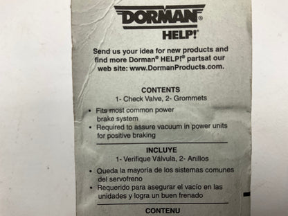 Dorman 80189 Power Brake Check Valve And Grommets - Pack Of 3