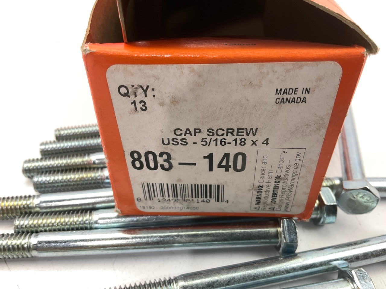 (13) Dorman 803140 Cap Screw Bolt, Hex Head, Grade 5, 5/16''-18 X 4 In.