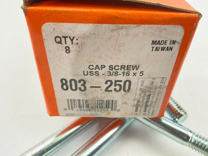 Dorman 803250 Grade 5 Hex Cap Screws 3/8-16 X 5, Pack Of 8 Bolts