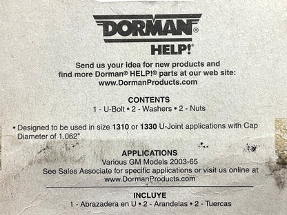 Dorman 81002 U-Joint Universal Joint Bolt Kit