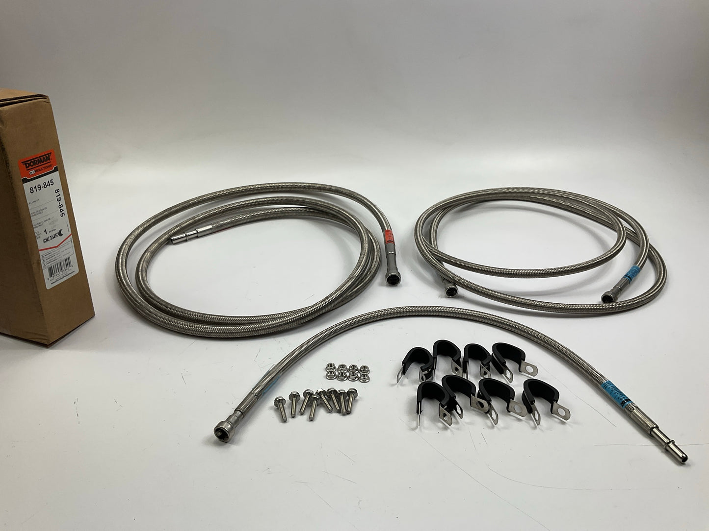 Dorman 819-845 Front Braided Steel Line Fuel Line Repair Kit, 04-10 DURAMAX 6.6L