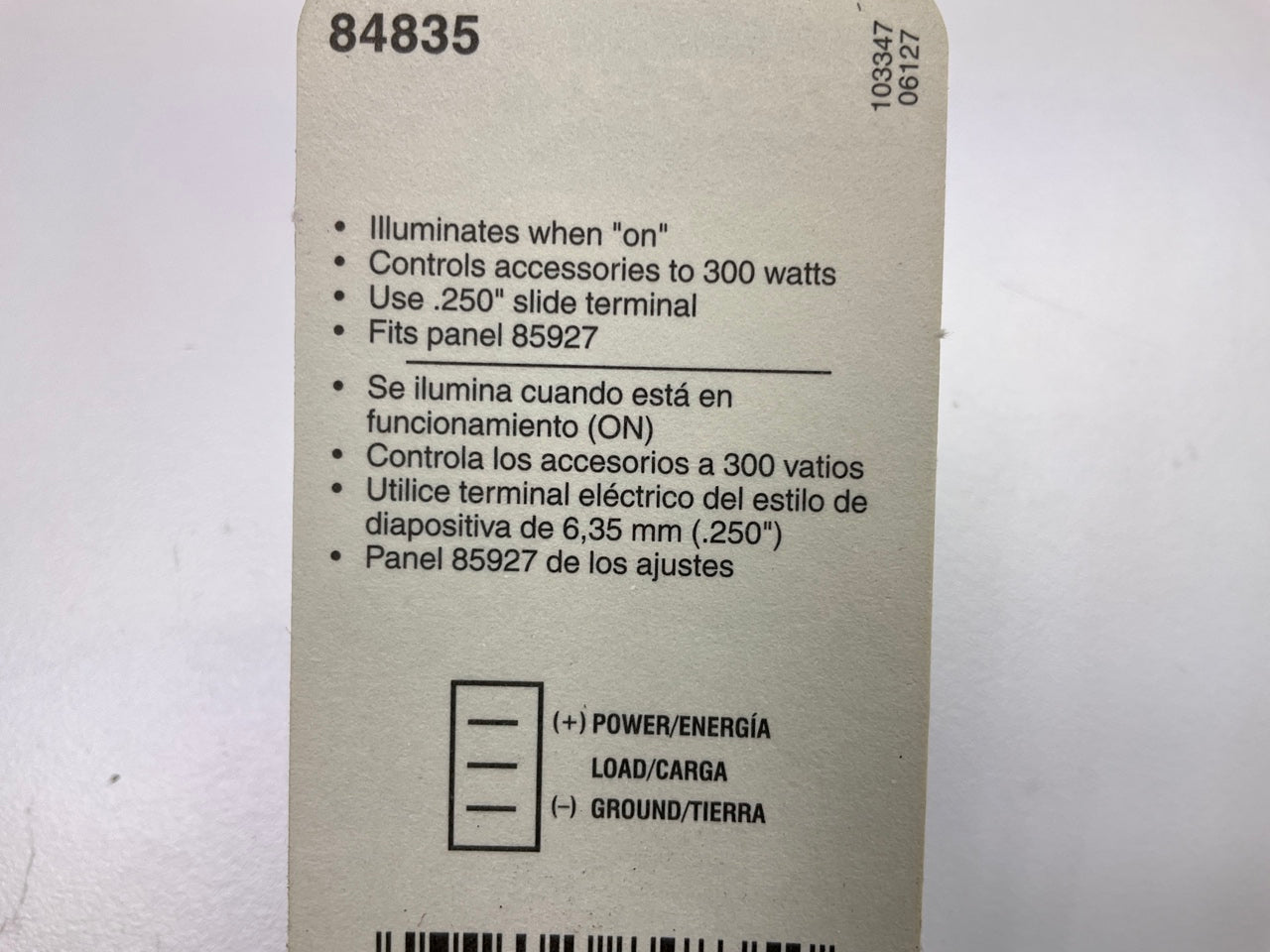 Dorman 84835 Illuminating Rocker Switch 25 AMPS - Blue Body