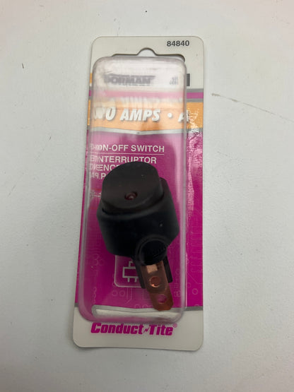 Dorman 84840 30 Amp Oval Style Rocker Switch - Black Body / Red LED Glow