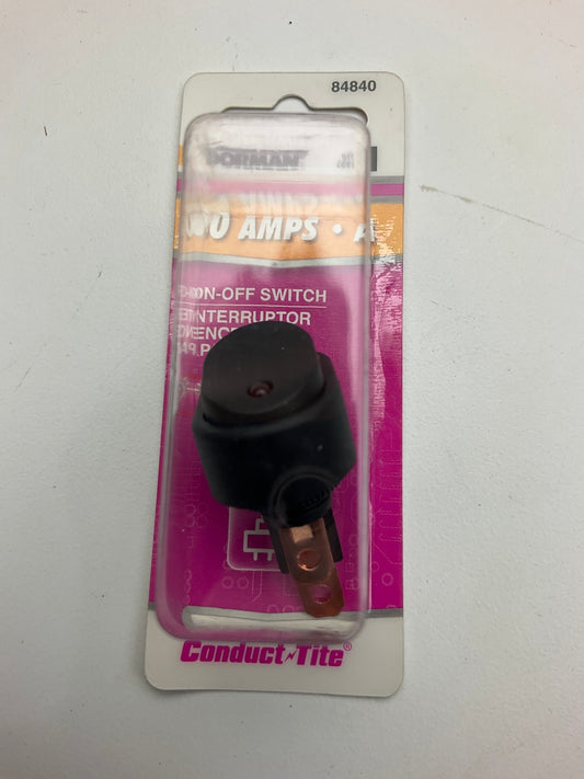 Dorman 84840 30 Amp Oval Style Rocker Switch - Black Body / Red LED Glow