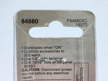 Dorman 84880 Rocker Switch - Black Body/Red LED Glow - Round Style 12V 25A