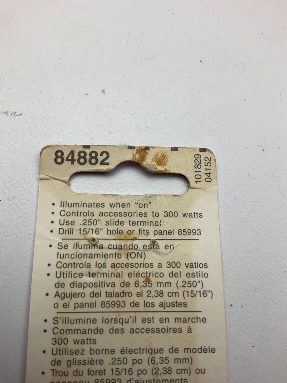 Dorman 84882 25 Amp Amber LED Rocker Switch - Round Style