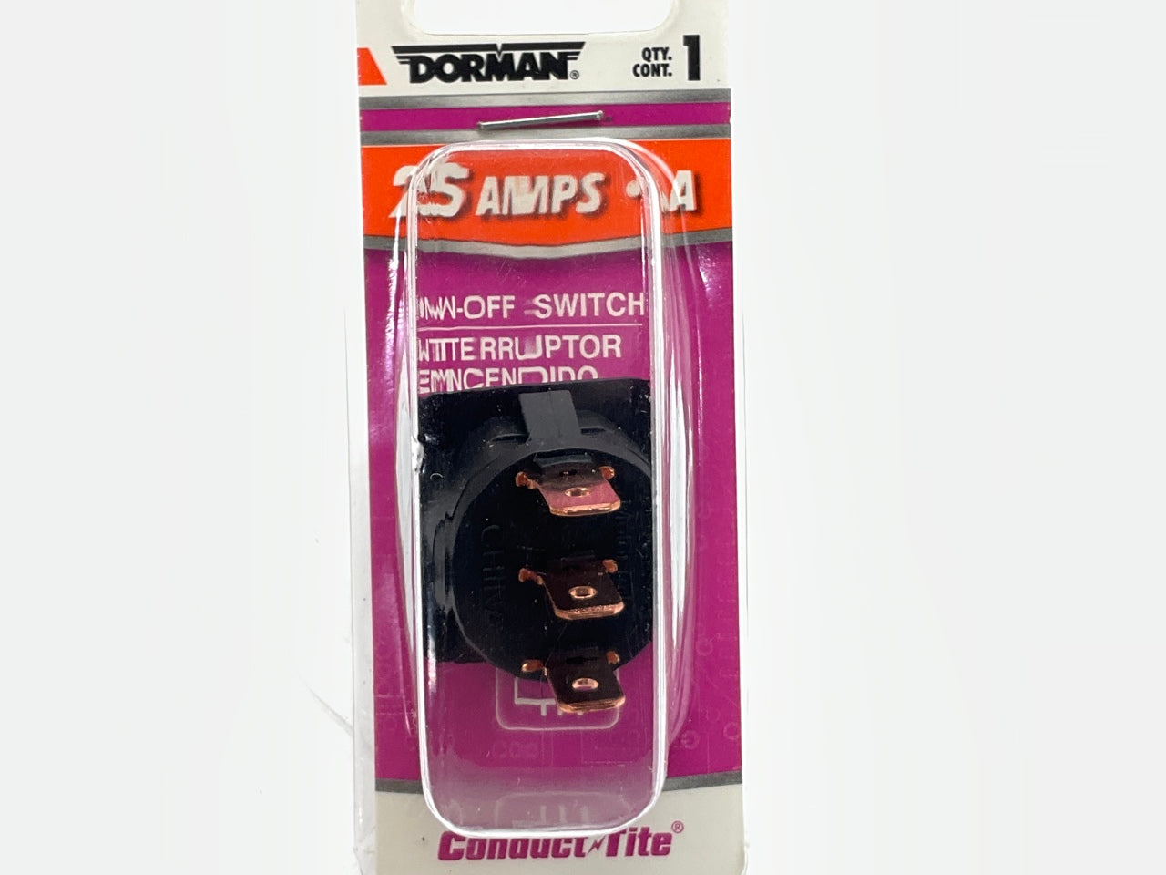 Dorman 84883 Black Body / Green LED Glow Round Style Rocker Switch, 25A 12V