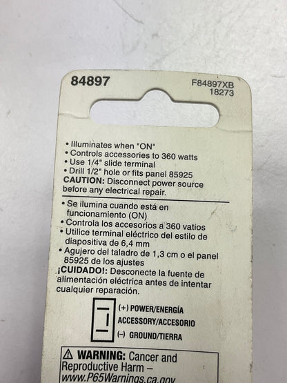 Dorman 84897 Green LED Metal Style Toggle Switch, On-Off 12V 30A