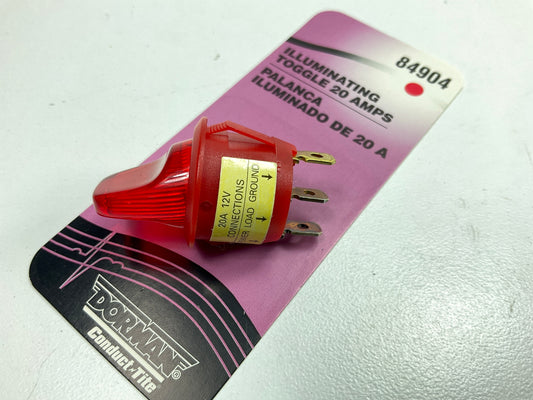 Dorman 84904 Illuminated 20A 20 Amp Toggle Switch, Red