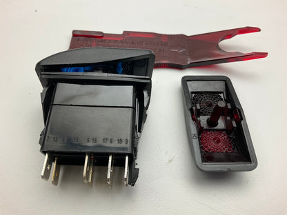 Dorman 84944 Clear Glow Rocker Switch, 20 Amp, With Red & Blue Covers