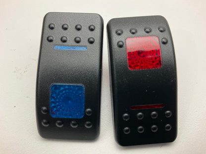 Dorman 84944 Clear Glow Rocker Switch, 20 Amp, With Red & Blue Covers