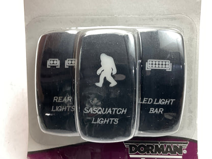 Dorman 84948 Electrical Switch Rocker Covers Rear LED Light Bar Sasquatch