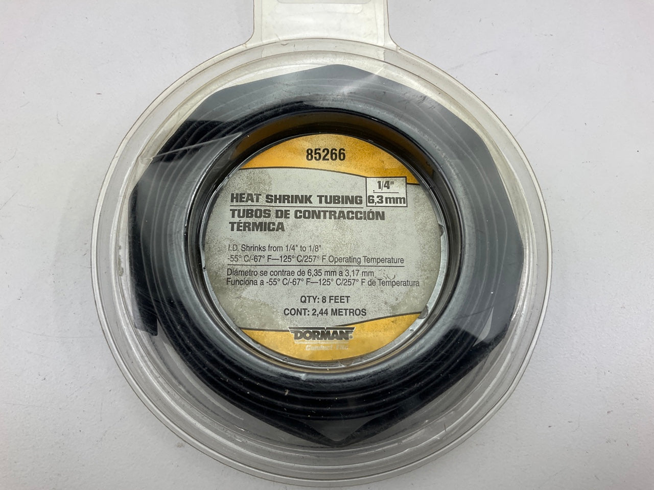Dorman 85266 1/4 In. X 8 Ft. Black Heat Shrink Tubing – Spark Surplus ...
