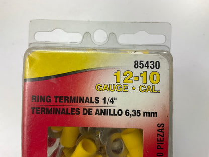 Dorman 85430 12-10 Gauge Ring Terminal, 1/4 In., Yellow - Pack Of 50