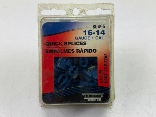 Dorman 85495 16-14 Gauge Quick Splice Connector Terminal, Blue - 25 PACK