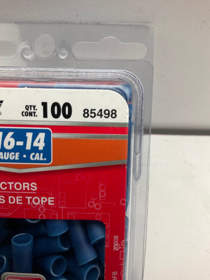 Dorman 85498 16-14 Gauge Butt Electrical Connector Terminal, Blue - 100 Pack