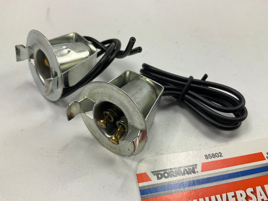 (2) DORMAN 85802 Double Contact Bulb Socket 2-Wire Pigtails For 1157 Bulb